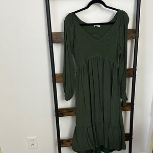 Baltic Born Deep Green Long Sleeve Dress